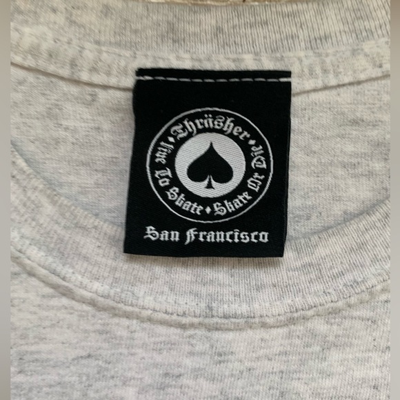 🛹Thrasher Tee-Shirt EUC  Light Gray - Picture 3 of 12